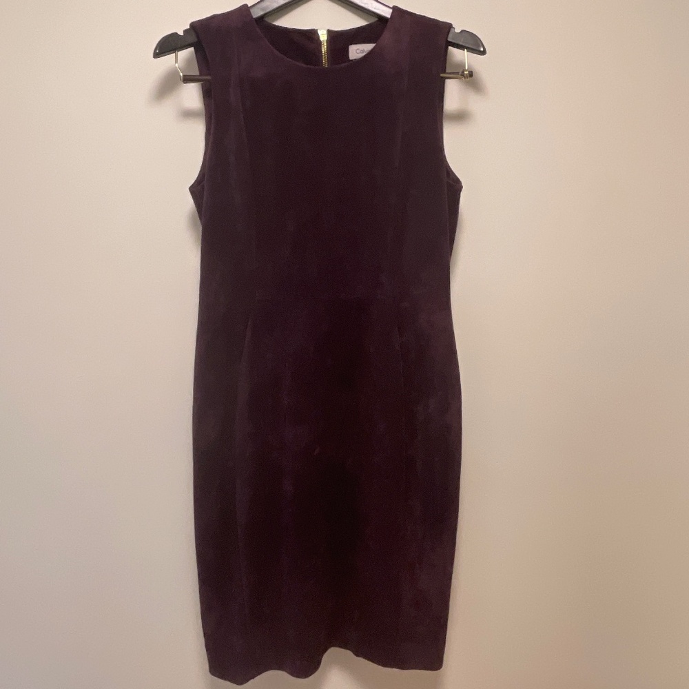 Calvin Klein Suede Sleeveless Dress